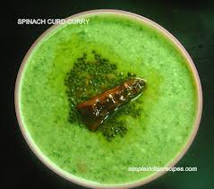 spinach curd curry